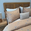 Housse de couette 3 pieces emas brode fleur 