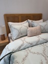Housse de couette 3 pieces emas brode fleur gris
