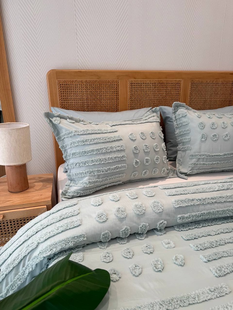 Housse de couette bbh 3 pieces gris