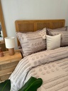 Housse de couette bbh 3 pieces beige rose