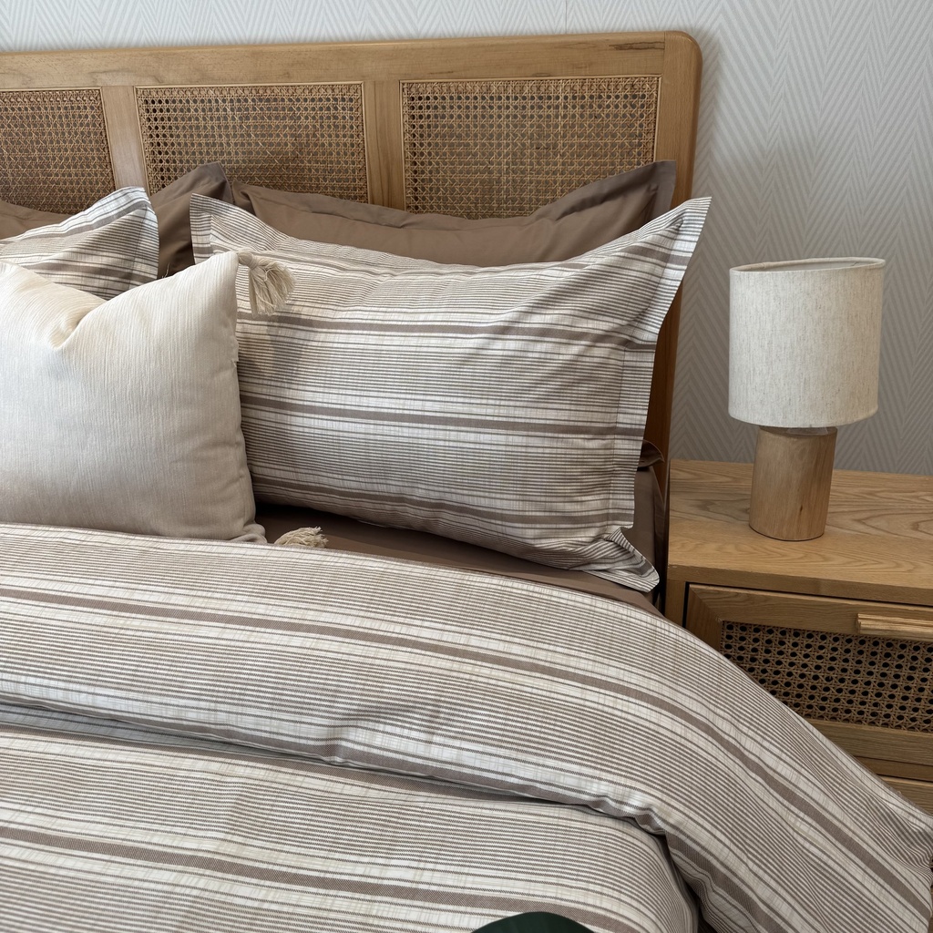 Housse de Couette 6 Pièces 100% Coton points gris