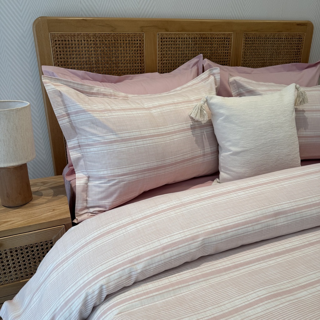 Housse de Couette 6 Pièces 100% Coton points gris