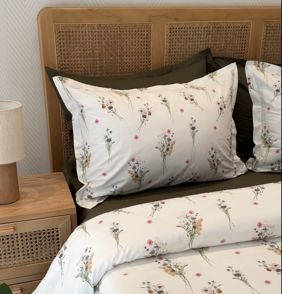 Housse de Couette 6 Pièces 100% Conton  Floral champêtre miniature