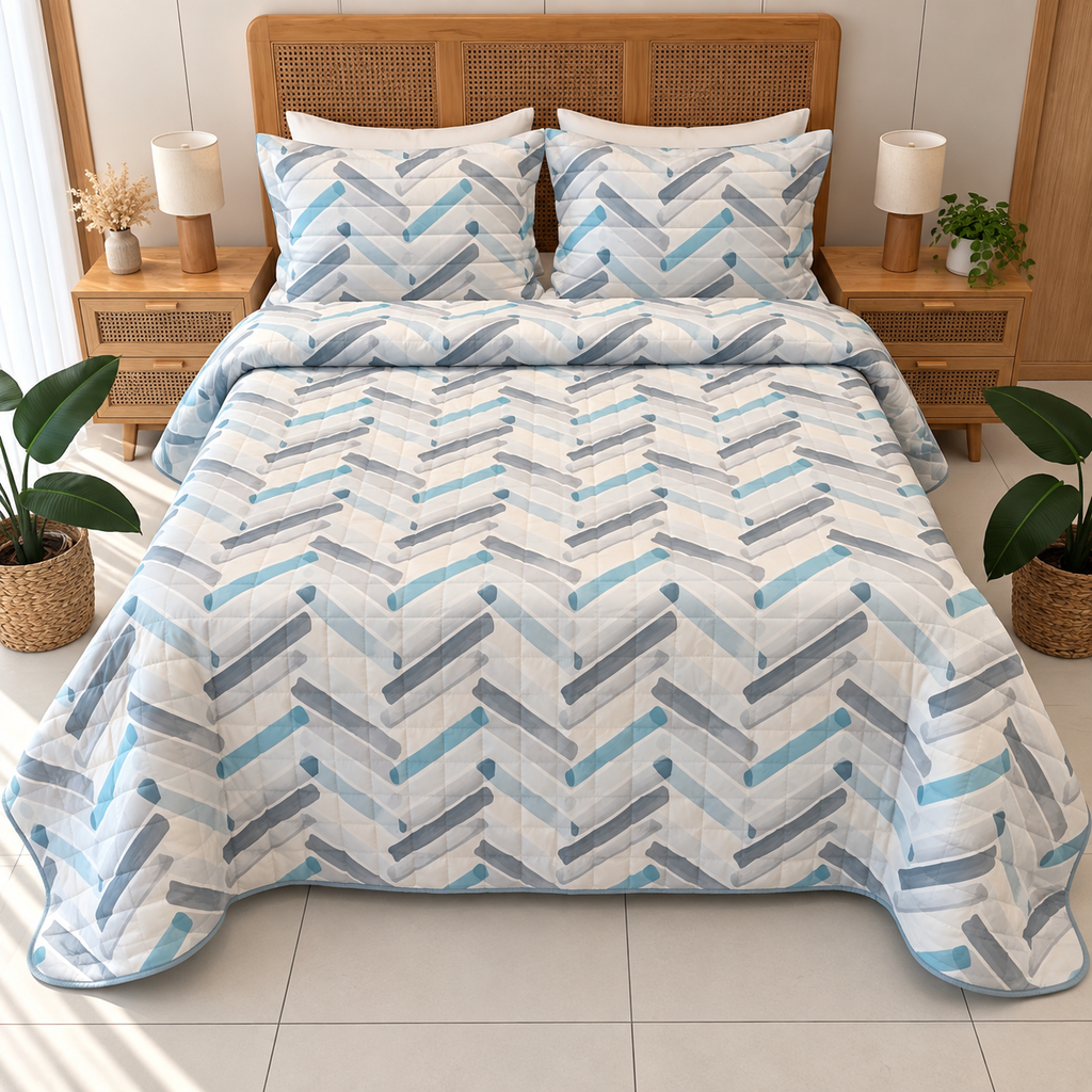 Couvre lit 3 pieces bounda motif