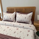 Parure de drap 6 pieces rose fleurie new