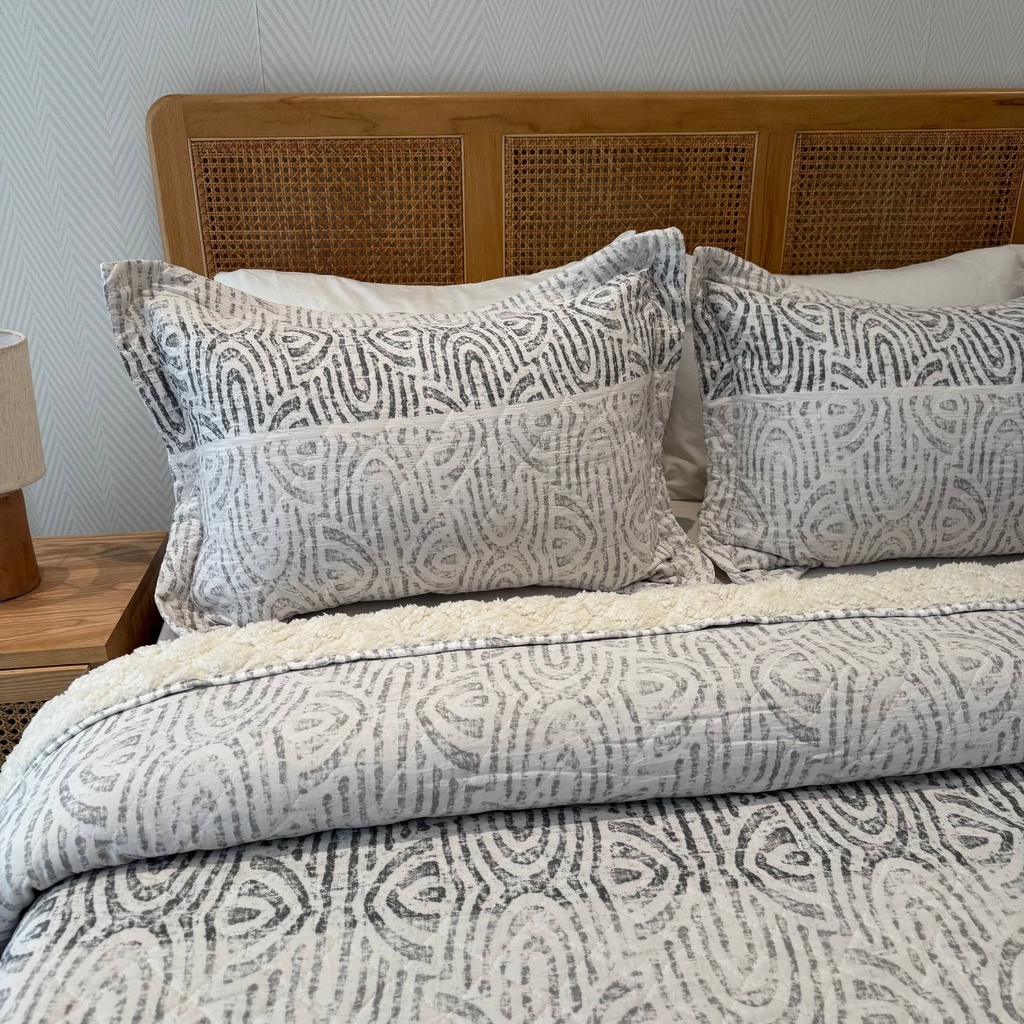 Couverture 3 Pieces Elegance Gris Perle