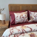 Housse de couette avec Dentelle Fleur de Bourgogne 100% Coton