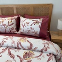 Housse de couette avec Dentelle Fleur de Bourgogne 100% Coton