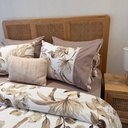 Housse de couette avec Dentelle Floral Beige Botanique 100% Coton 