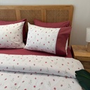 Housse de couette Dentelle Rose Vintage 6 Pieces 100% Coton 