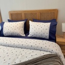 Housse de couette Dentelle 6 Pieces Blue Rozea 100% Coton