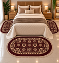 Descente de lit 3 pieces Motif Oriental Géométrique