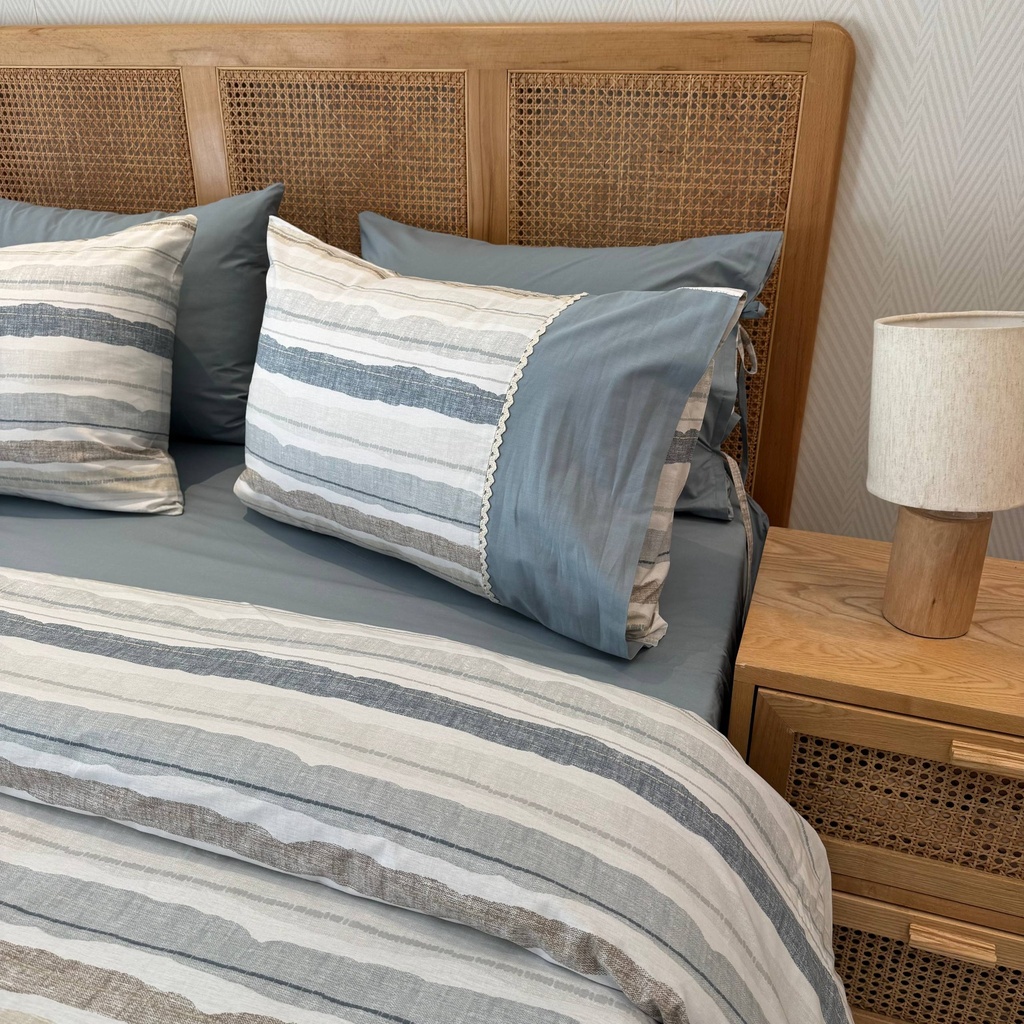 Housse de couette Dentelle Brise Marine 6 Pieces 100% Coton