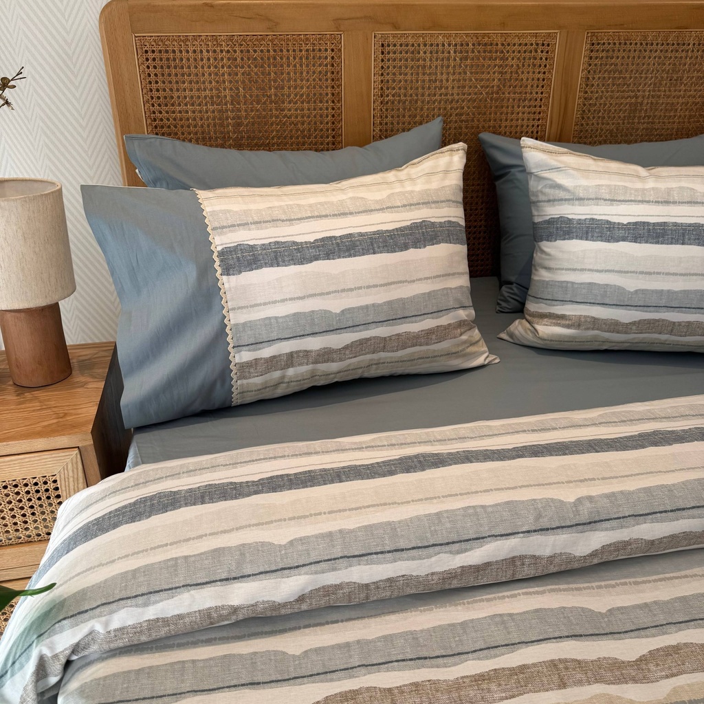 Housse de couette Dentelle Brise Marine 6 Pieces 100% Coton