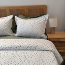 Parure de drap 6 Pieces Points Vert Liee