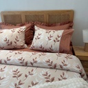 Housse de couette Dentelle 6 Pieces Feuillage Sienna 100% Coton