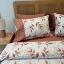 Housse de couette Dentelle 6 Pieces Feuillage Sienna 100% Coton