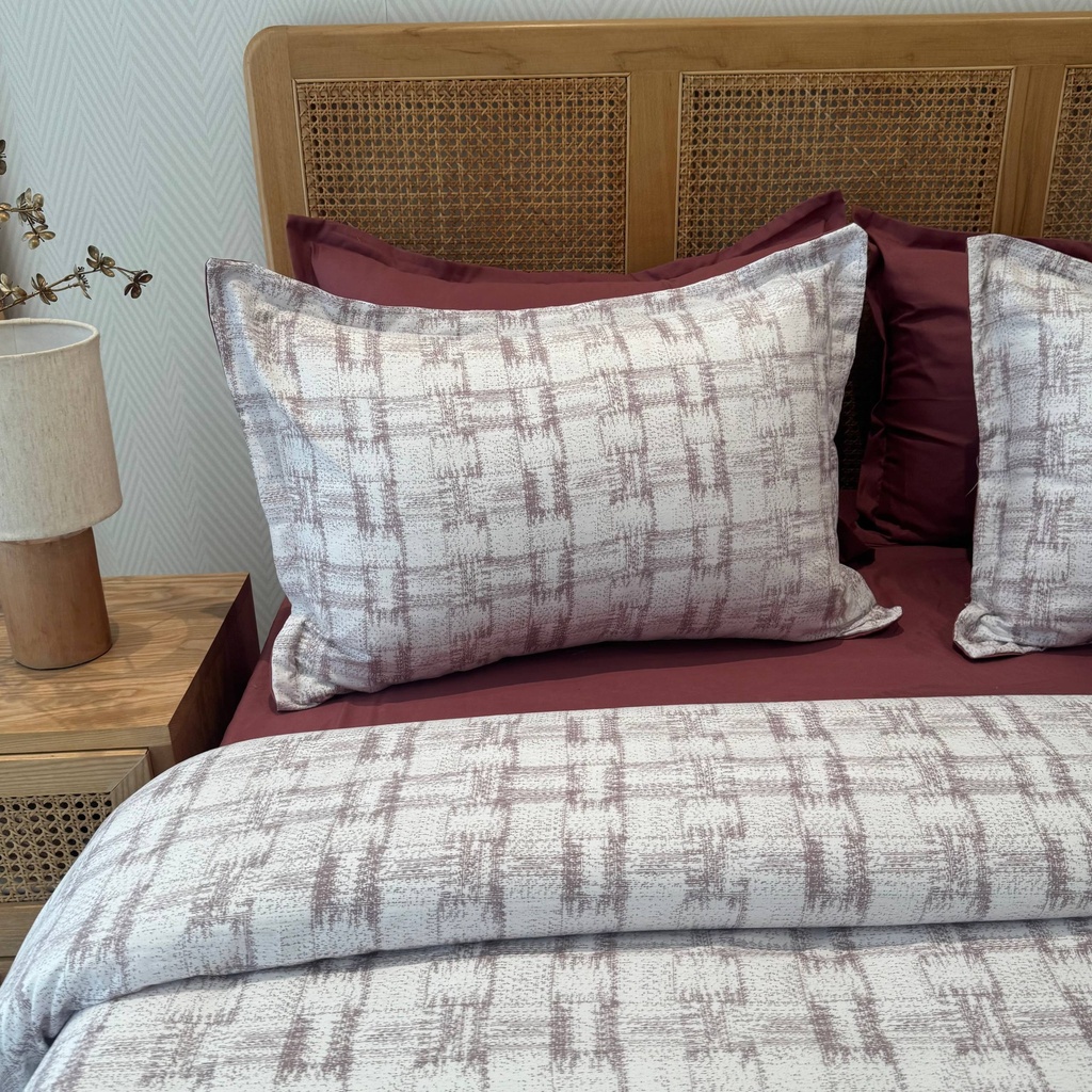 Parure de drap 6 Pieces Texture Rose