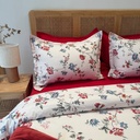 Parure de drap 6 Pieces Floral Rubis