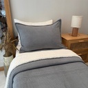 Couverture Double Face sherpa 1 Place Gris
