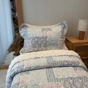 Couverture Double Face sherpa 1 Place Boheme Blue