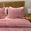 Couverture 3 Pieces Rose Velour