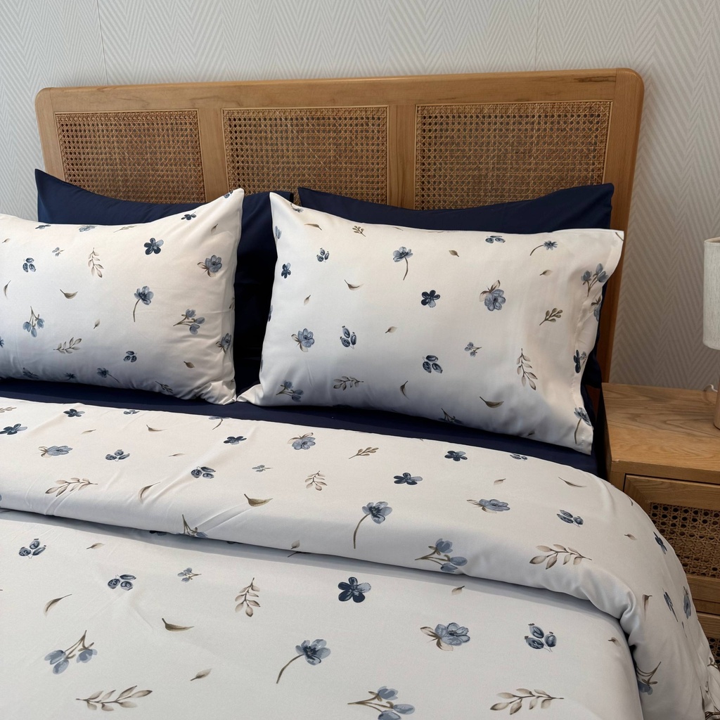 Parure de drap 6 Pieces Blue Botanique