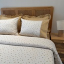 Housse de couette Dentelle 6 Pieces Douceur Sable New 100% Coton