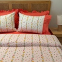 Housse de couette Dentelle Jardin Rose 6 Pieces 100% Coton