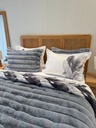 Couverture 6 Pieces Velour Gris