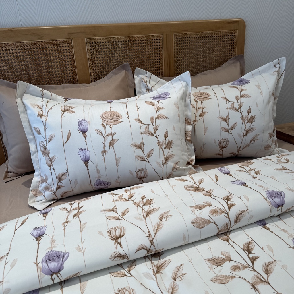 Parure de drap 6 Pieces Rose beige