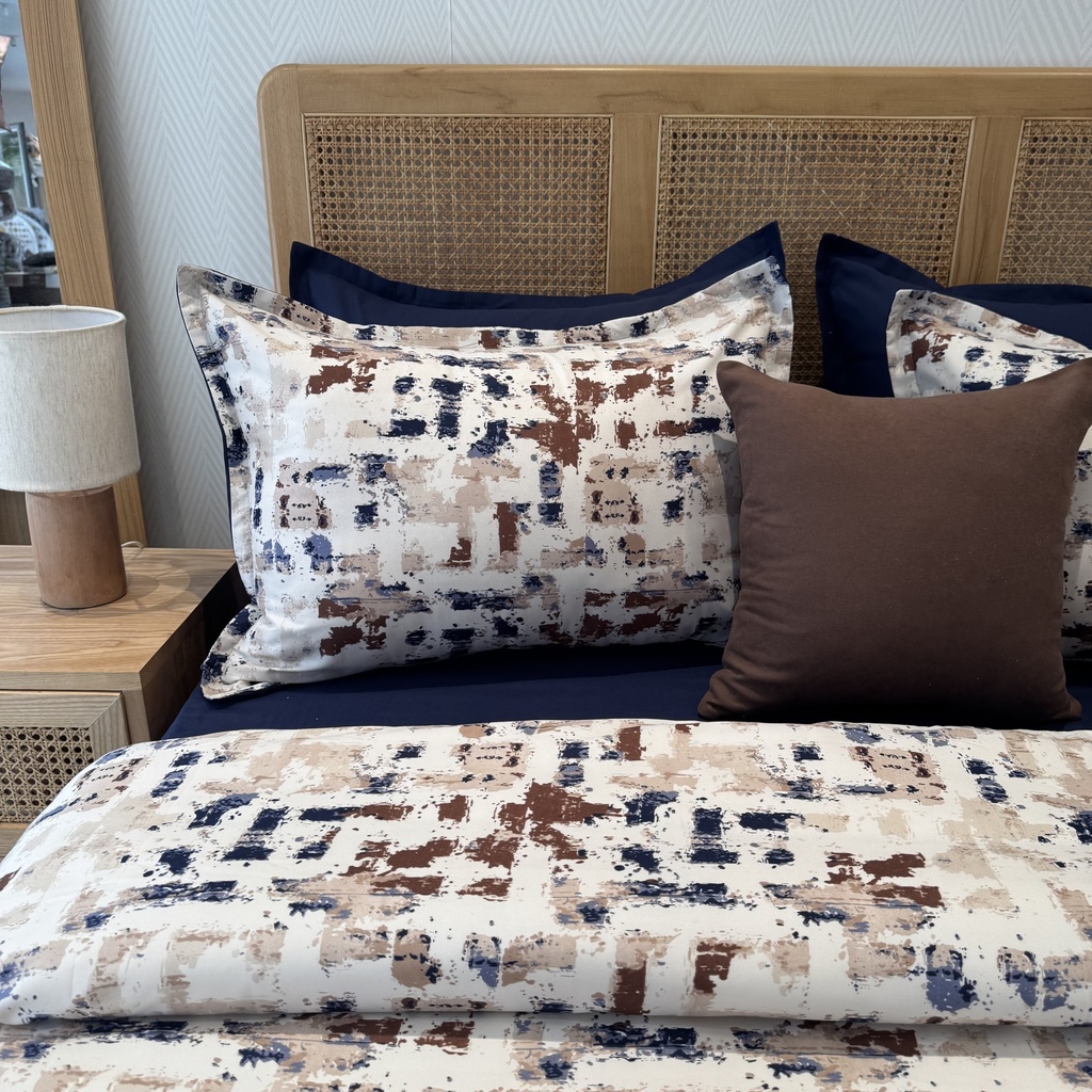 Parure de drap 6 Pieces Carre Bleu