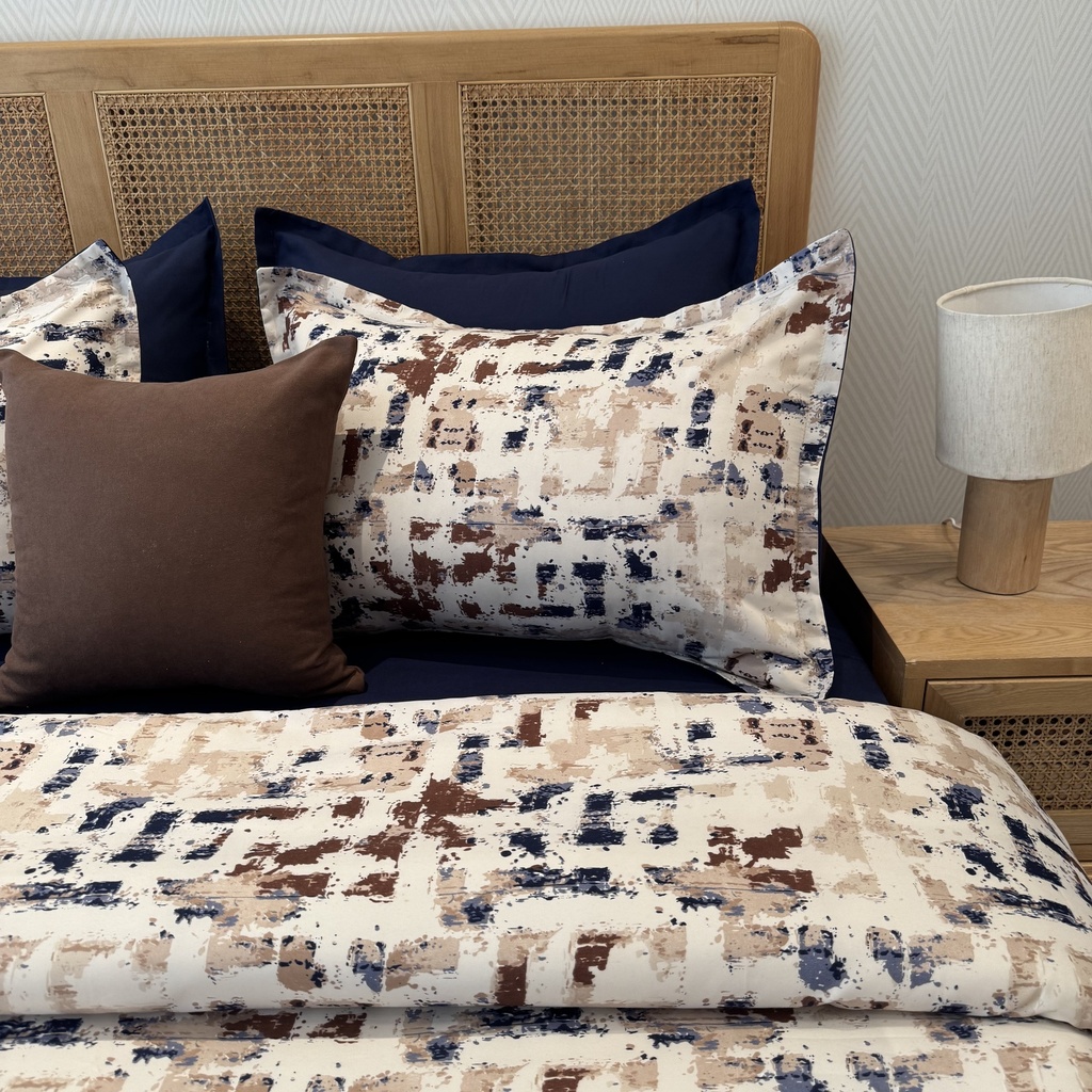Parure de drap 6 Pieces Carre Bleu
