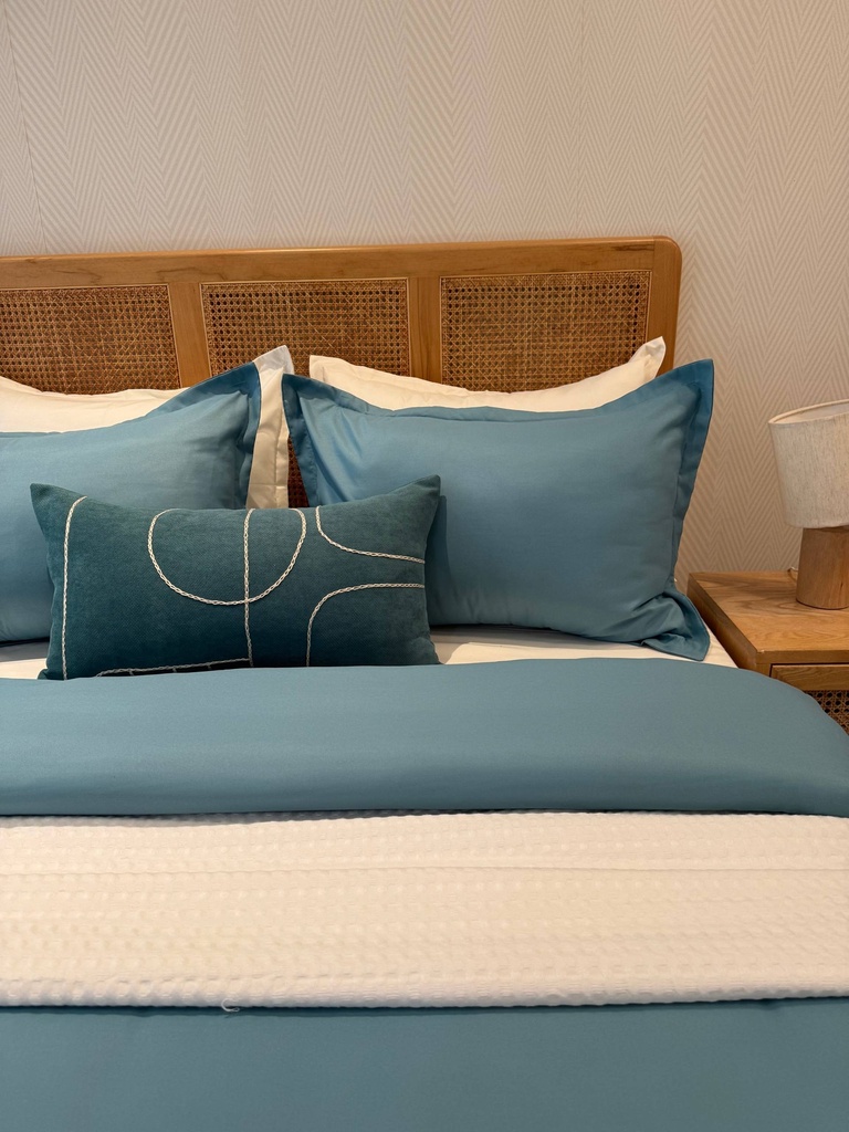 Housse De Couette 7 pièces Bleu Ciel