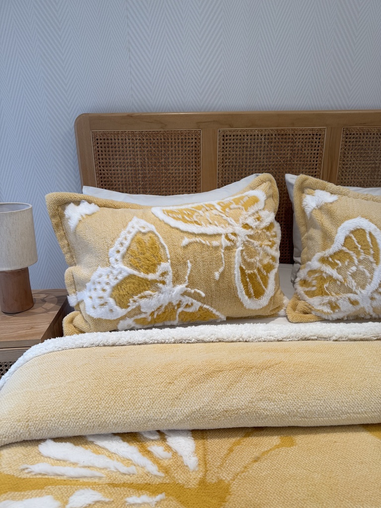 Couverture 3 Pieces Papillion  Jaune
