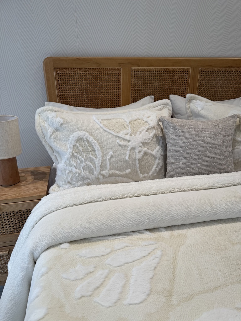 Couverture 3 Pieces Papillion  Blanc