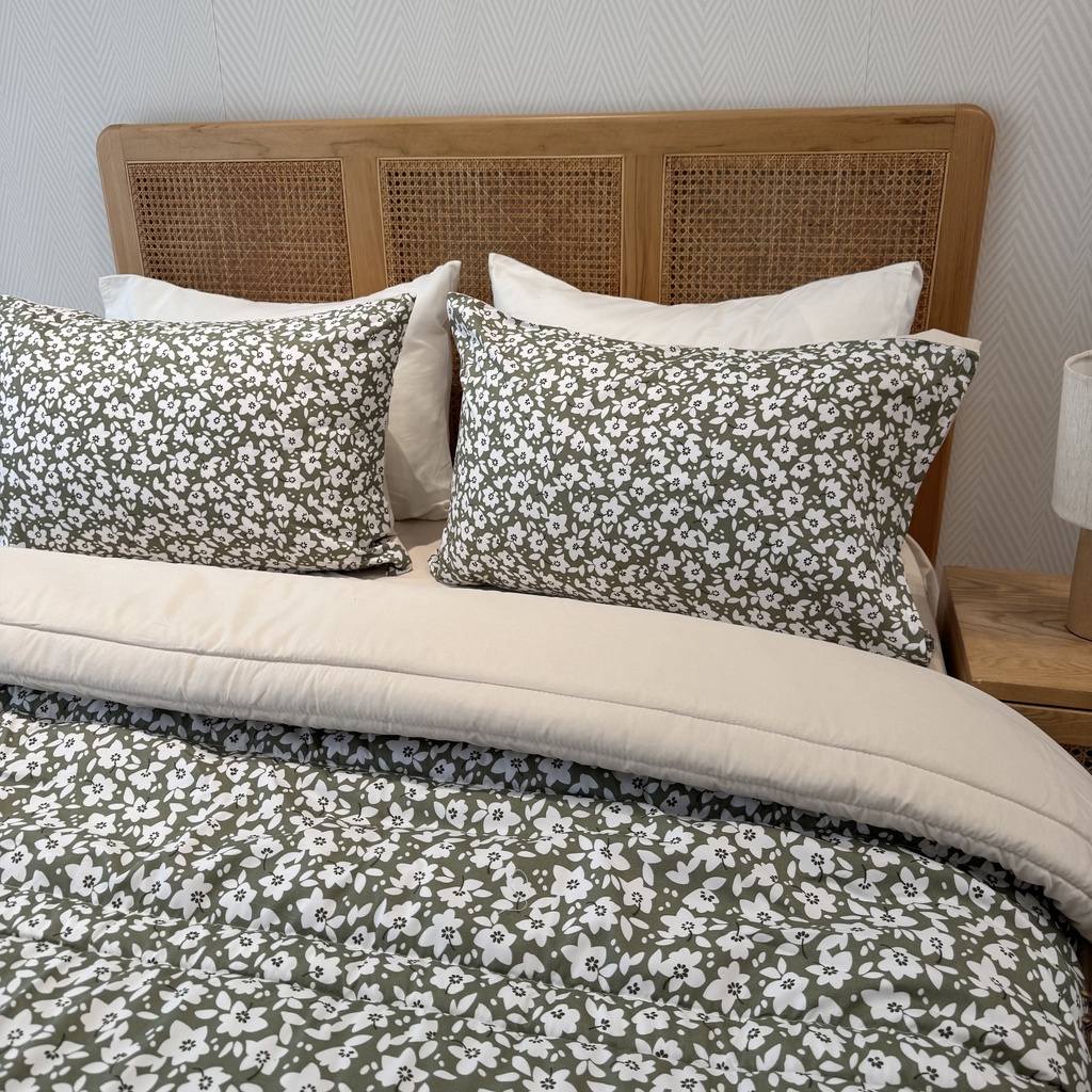 Couette 4 Pieces Fleur New Blanc