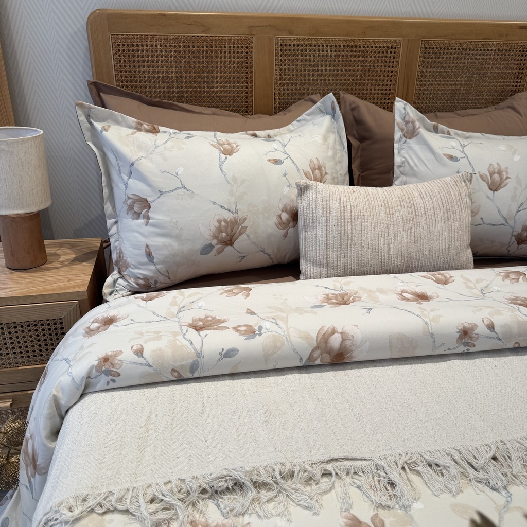 Parure de drap 6 Pieces New Fleur Beige