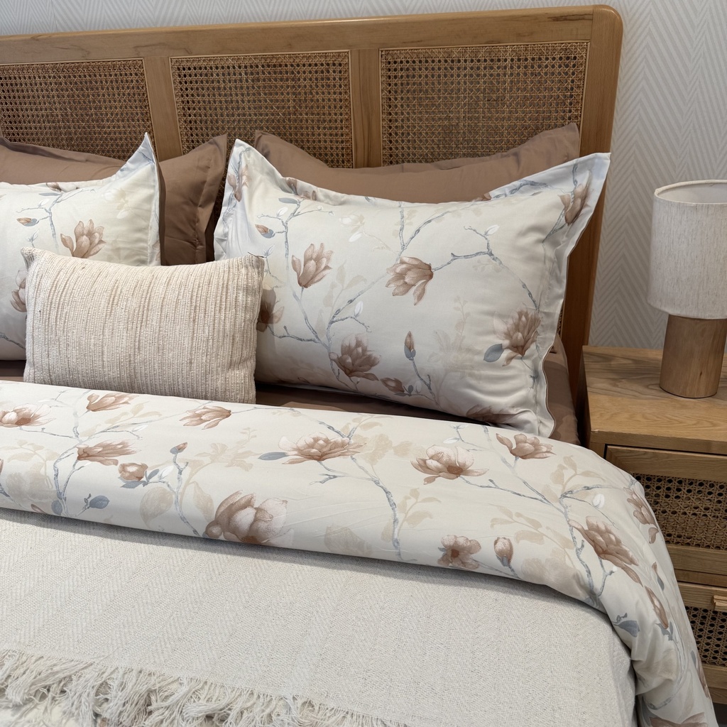 Parure de drap 6 Pieces New Fleur Beige