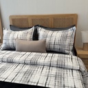 Parure de drap 6 Pieces New a carreaux Gris