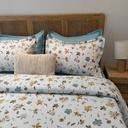 Housse de couette 6 Pieces Fleurs Jaune