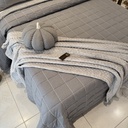 Couvre lit Monterol 3 Pieces Gris