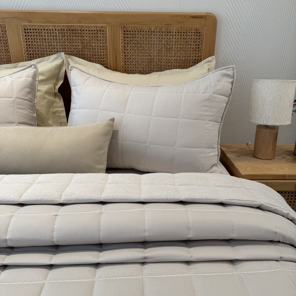 Couvre lit Monterol 3 Pieces Blanc