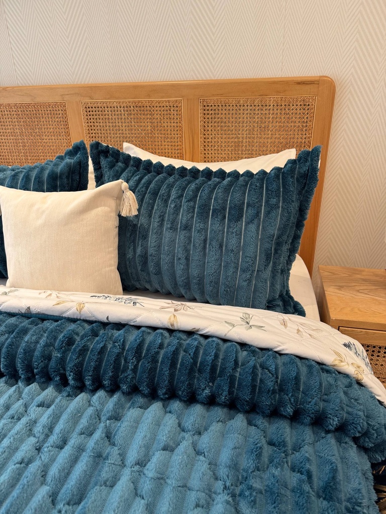 Couverture 3 pieces double face imprimée bbh blue vert