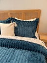 Couverture 3 pieces double face imprimée bbh blue vert