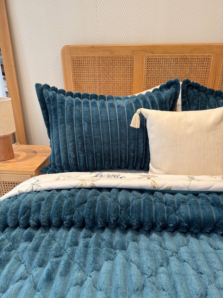 Couverture 3 pieces double face imprimée bbh blue vert
