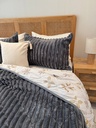 Couverture 3 pieces double face imprimée bbh gris