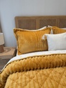Couverture 3 pieces double face imprimée bbh moutarde 