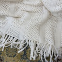 Plaid crochet blanc