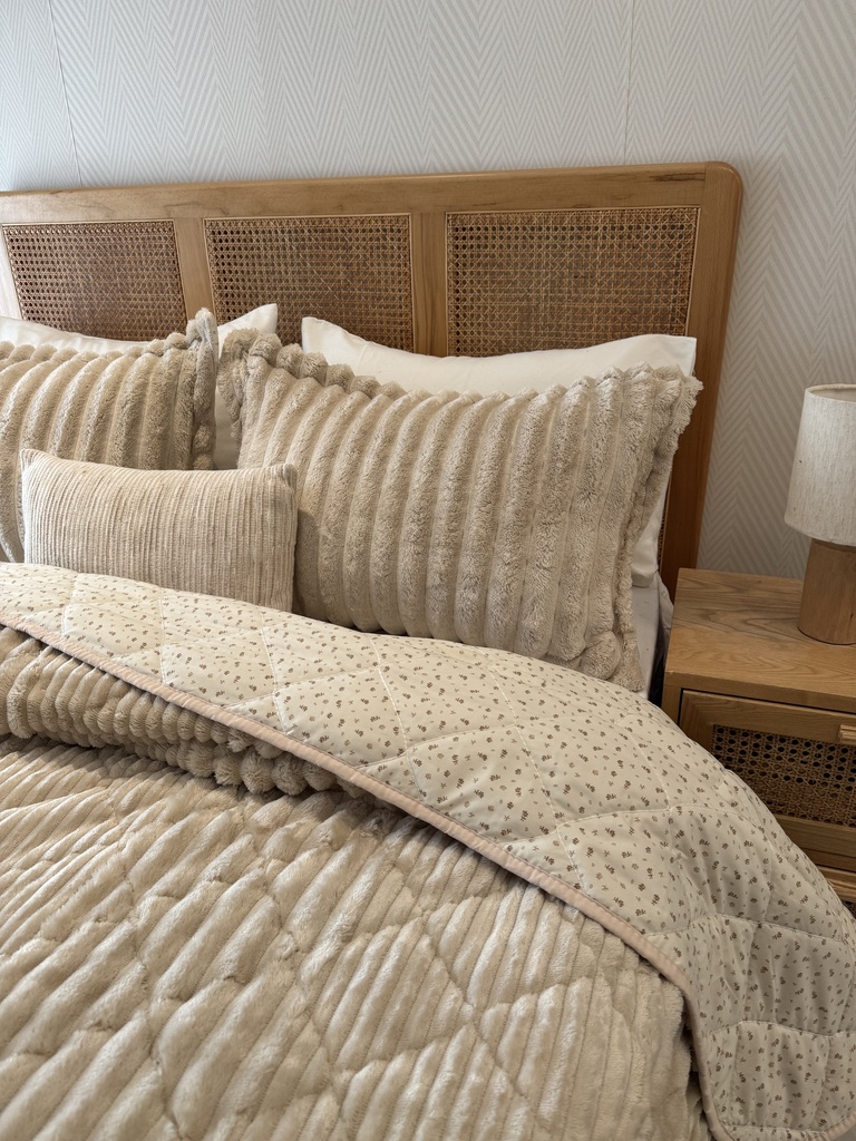 Couverture 3 Pieces Double face Imprimer beige Motif 2 